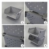 Buyitt 3-Pack Plastic Stackable Storage Baskets, Stacking Organizer Bins, Grey