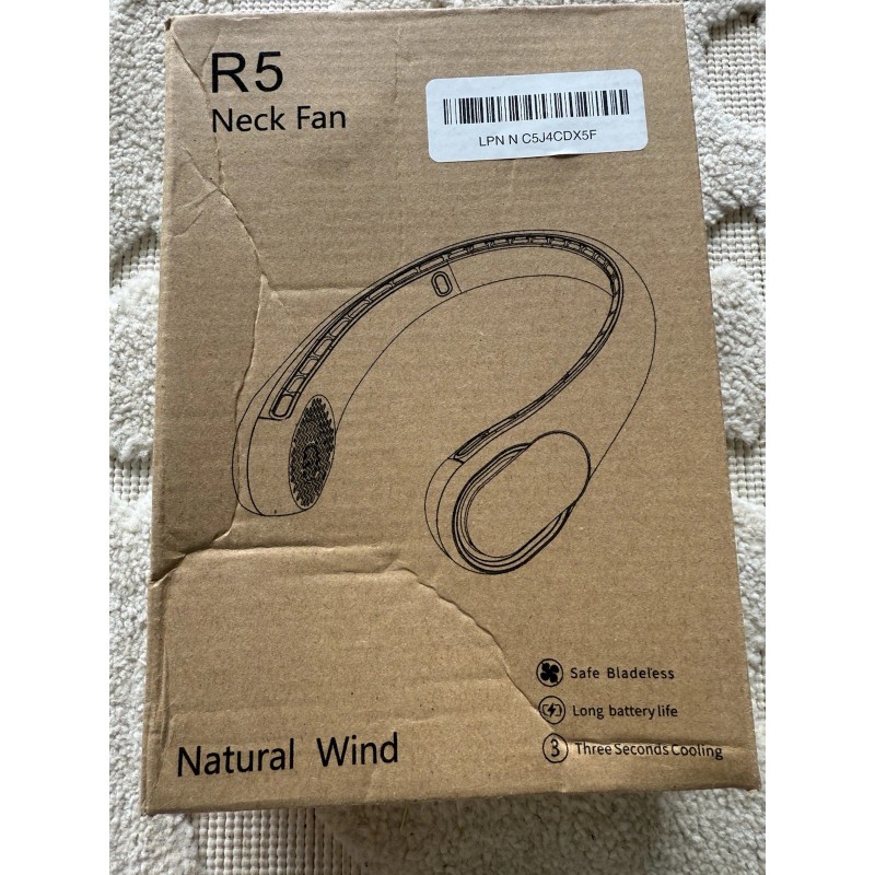 R5 NEW - R5 Neck Fan Natural Wind - White