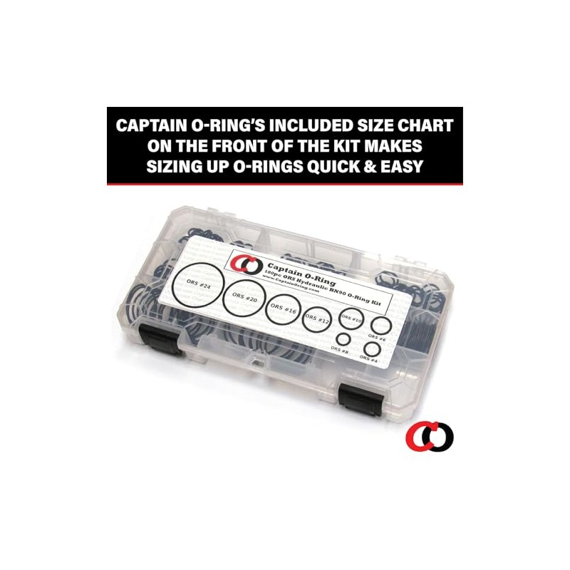 Kit de juntas tóricas Captain O-Ring ORS de cara plana