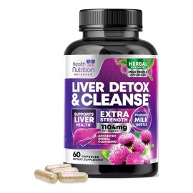 Health Nutrition Naturals Liver Cleanse 1104mg Reparacion Y Desintoxicacion 60 Caps Sabor S/n