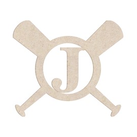15" Baseball Bats Unfinished Wood Initial Monogram Letter J (Sizes 12"-30")