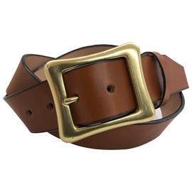 WING LEATHER Tochigi Leather Belt, 6 Colors, Genuine Leather, Cowhide, Men's, Made in Japan, Plain, Casual, 1.6 inches (40 mm) W051, dark brown