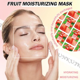 JunKuJK 10PCS Hydrating Facial Sheet Mask,Moisturizing Face Masks Skincare Gift Set,Long Lasting Face Mask Skin Care & Facial Mask Kit for All Skin Types 01