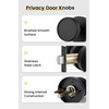 goldenwarm 1 Pack Black Interior Door Knobs, Zinc-Alloy Heavy Duty