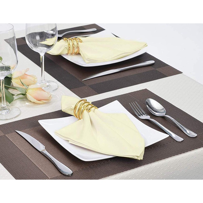 Surmente 17-Inch Polyester Cloth Napkins Linen Dinner Napkins - Set