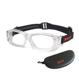 [Megane Style] ZETT ZT-301 Baseball Goggles, Sports Glasses, Date Glasses, No Degree, Junior Children, Kids, Boys Baseball, Eye Guard Protection (Clear, Non-Prescription Lens (HOYA1.60))