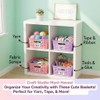 Mixed Color Small Plastic Open Storage Weave Baskets, 6-Pack Versatile
