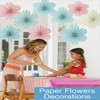 Paper Flower Fan Decorations – 9-Piece Tissue Paper Rosettes Set