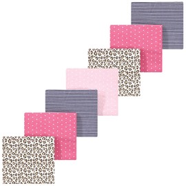 Luvable Friends Hudson Baby Flannel Receiving Blankets 7pk, Animal Leopard