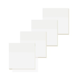 iKyce Transparent Sticky Notes Large，4 x 4 inch Translucent Self-Sticky Notes Wide, 200 Sheets Waterproof Clear White Reading stickies, 50 Sheets Per Pad, 4 Pads in Total(70119-D04)