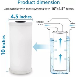 AQUA CREST 5 Micron 10"x4.5" Whole House Replacement Water Filter for Culligan