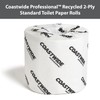 COASTWIDE 2-Ply Toilet Paper, 100% Recycled Individually Wrapped, 350-Sheets Per