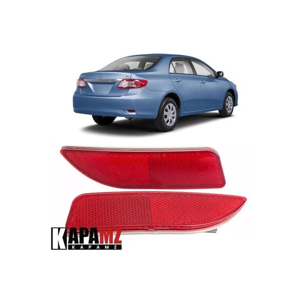 KAPAMZ For 2011-2013 Toyota Corolla Left&Right Rear Bumper Reflector Light