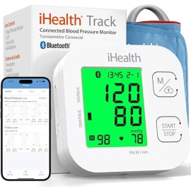 iHealth Track Smart Upper Arm Blood Pressure Monitor with Wide Range Cuff