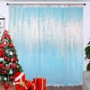 Partisout Aqua Iridescent Sequin Backdrop Curtain 4Ftx7Ft Sequin Backdrop 1