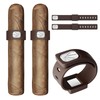 KBVASOTZ 2Pcs Adjustable Magnetic Cigar Holder - Strong Golf Cart Accessory with Secure Grip, Universal Fit for Cigars (Brown)