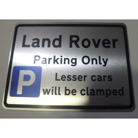 Gift for Land Rover owner Metal Car Parking Sign - for DISCOVERY tdi 110 90 models - Size Small 200 mm by 99Sign