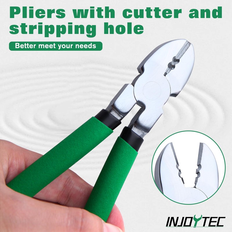 INJOYTEC 6 Inch Nipper, Hobby Nipper, with Wire Stripper Function,