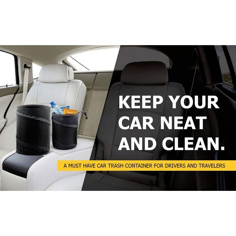 Mavoro 1 Pack, 2 Gallon Car Trash Can | Portable