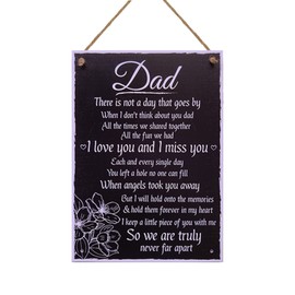 RED OCEAN Love And Miss You Dad Memorial Grave Plaque Father's Day Daddy Gift Bereavement Sign