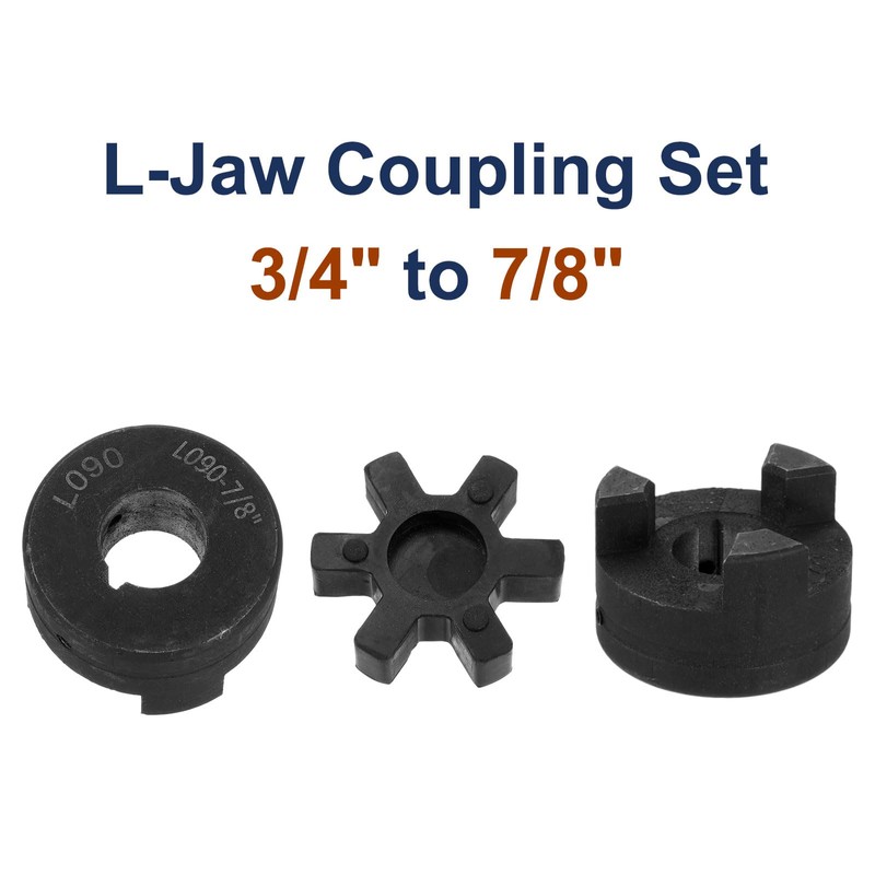uxcell 3/4" to 7/8" L090 Flexible 3-Piece L-Jaw Coupling Coupler