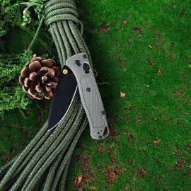 Lightweight BM533 Folding Pocket Knife, Nylon Grip.  Ready Stock,  with Full Customization Supportcolor: Green, blade length: 2.68in, blade width: 0.95in, type: Folding Blade Utility Knives