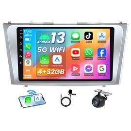 8Core 4GB+32GB Car Radio for Toyota Camry 2007-2009 2010 2011: 9 Inch 1280 x 800 HD Touchscreen 5G WiFi Bluetooth Stereo with Wireless CarPlay Android Auto 1080P Backup Camera FM Mirror Link GPS SWC