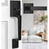 Brightify Black Front Door Handle, Modern Exterior Door Handle with