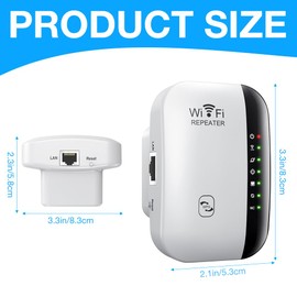 Mineup 2024 Newest WiFi Extender, WiFi Range Extender, WiFi Signal Booster Up to 3000sq.ft and 45 Devices, Wireless Internet Repeater, Long Range Amplifier with Ethernet Port