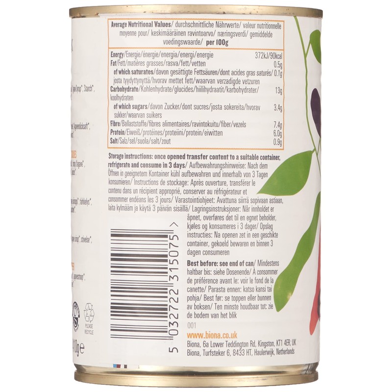 Biona Organic Chilli Black Beans, 410g
