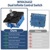 WPW10434452 W10434452 Dual Control Switch Compatible with Whirlpool,Infinite Switch W10434452,