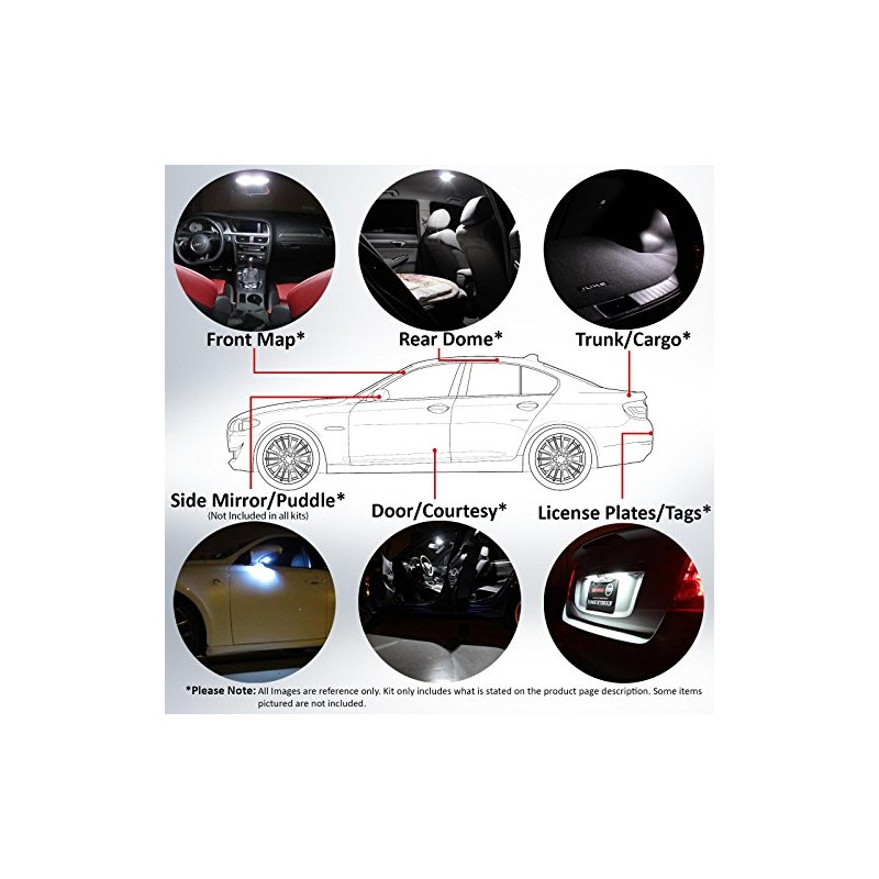 LEDpartsNow Interior LED Lights Replacement for 2003-2009 Hummer H2 Accessories