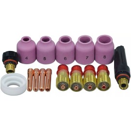 RIVERWELD TIG Stubby Gas Lens Collet 17GL series Kit For SR WP 17 18 26 Welding Torch 16pk