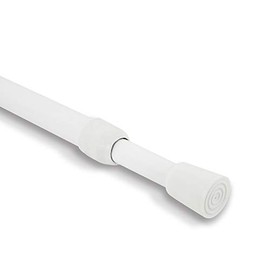Gcurtain Style Spring Tension Curtain Rod, 12 to 17-Inch, 2 PACK (White) (47"-78")