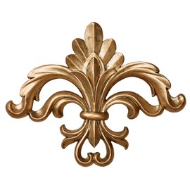Touch of Class Rhett Classic Fleur de Lis Wall Accent | Harvest Gold Vintage Decor for Bedroom, Living Room, Hallway, Foyer