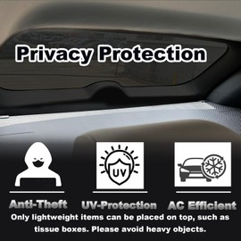 Volcaner Cargo Cover Compatible with Honda Passport 2025 Accessories 2024 2023 2022-2019,Carbon Fiber Texture Retractable Trunk Cover Organizer Security Shielding Shade Tonneau Cover