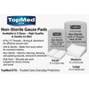 Cotton Gauze Swabs, Non-Sterile,White,8 Ply 17 Threads Pack of 100