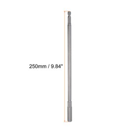sourcing map 1/4" Quick-Change Hex Shank 5.5mm Nut Setter Driver Drill Bit, 9.84" Length, Metric No-Magnetic
