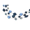 Coiris 3 Layers Illusion Wire Beaded Statement 19.5" Necklace for