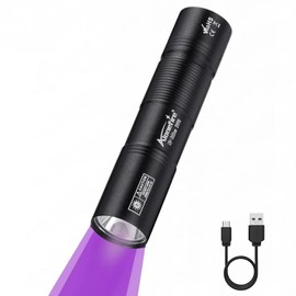 Alonefire SV98 3W Ultraviolet Black Light, Powerful Small UV LED Light, Wavelength 365 nm, C-Type USB Rechargeable, Anisax Light, Wood Light Inspection, Pet Urine Detector, Scorpion Appraisal, For Resin, Hardening, Cat Fungus, Fishing, Minerals, Built-in Rechargeable Battery