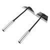 Happyyami 2Pcs Garden Weeding Japanese Handheld Nejiri Gama Hoe Stainless Steel Hand Hoe Garden Tool for Weeding and Moving Soil