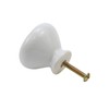 Tsnamay 6Pcs White Ceramic Knob Kitchen Door Cabinets Cupboard Single
