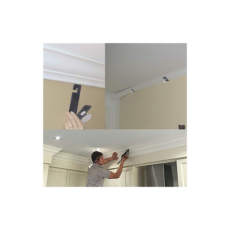 4 Pack Crown Molding Hanger Clips for One Person Operation