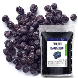 Dried Blueberries 4 lb (64 oz) – Gluten-Free & Peanut-Free, Slightly Sweetened – Great for Baking & Snacking – Berries with Benefits