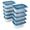 EFISH 10PCS Rectangle Plastic Portion Box Sets with Lids.Food Storage