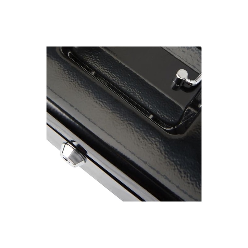 5 Star Facilities Cash Box with 5-compartment Tray Steel Spring