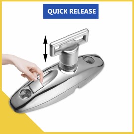 DIALESHU Boat Bimini Top Swivel Deck Hinge for Straps, 360 Degree Swivel Quick Release Boat Fender Hanger 316 Stainless Steel, 3.17-inch Length, Include Screws (Pack of 2)