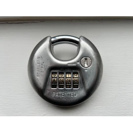 Word Discus Lock is an 80mm Stainless Steel Anti-Rust Discus Lock for Storage & Trucks. Uses Letters Instead of Numbers.Weatherproof & ASTM Rated to The Highest Standards.