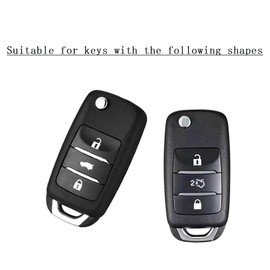 Holy Feather Fit for VW Key Fob Cover Soft TPU Key Case Key Shell Silicone Key Fob Cover Fit for VW Volkswagen Jetta Passat Golf GTI Tiguan Touareg Beetle CC Eos Key Fob Flip 3 Buttons(Clear)