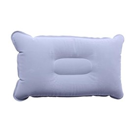 LifeChic Inflatable Travel Pillow, 38 x 24 cm, Grey - Comfort and Support for the Neck, Perfect for Travel and Relaxation, Airplane, Car, Train and Office, Easy to Inflate